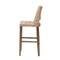 Bali & Pari Magy Modern Bohemian Grey Kubu Rattan and Mahogany Wood Bar Stool 245-13714-ZORO - alternate 5